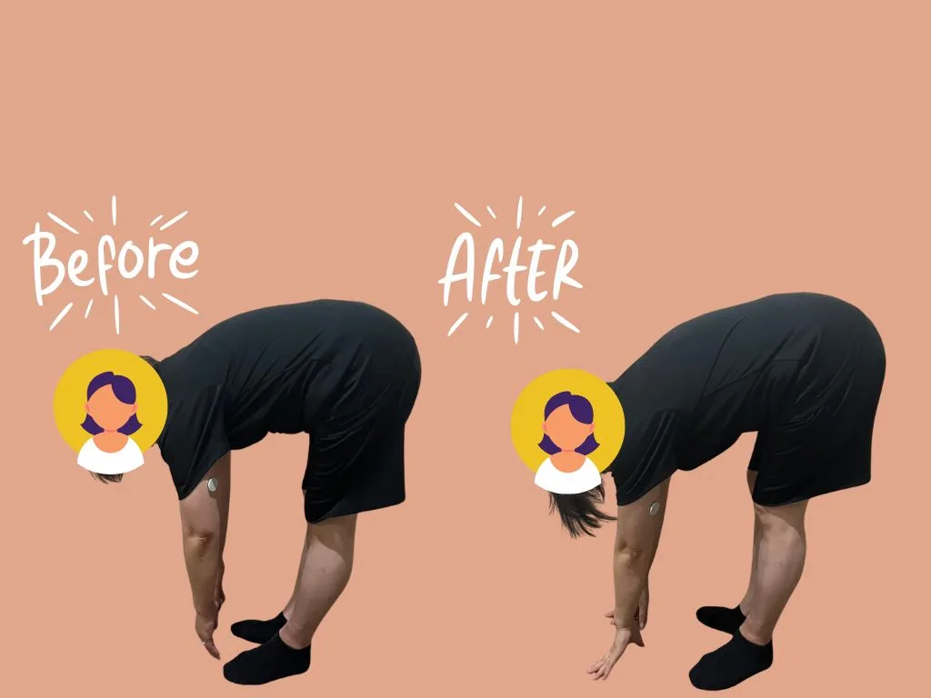 横浜店 前屈ストレッチのビフォーアフター